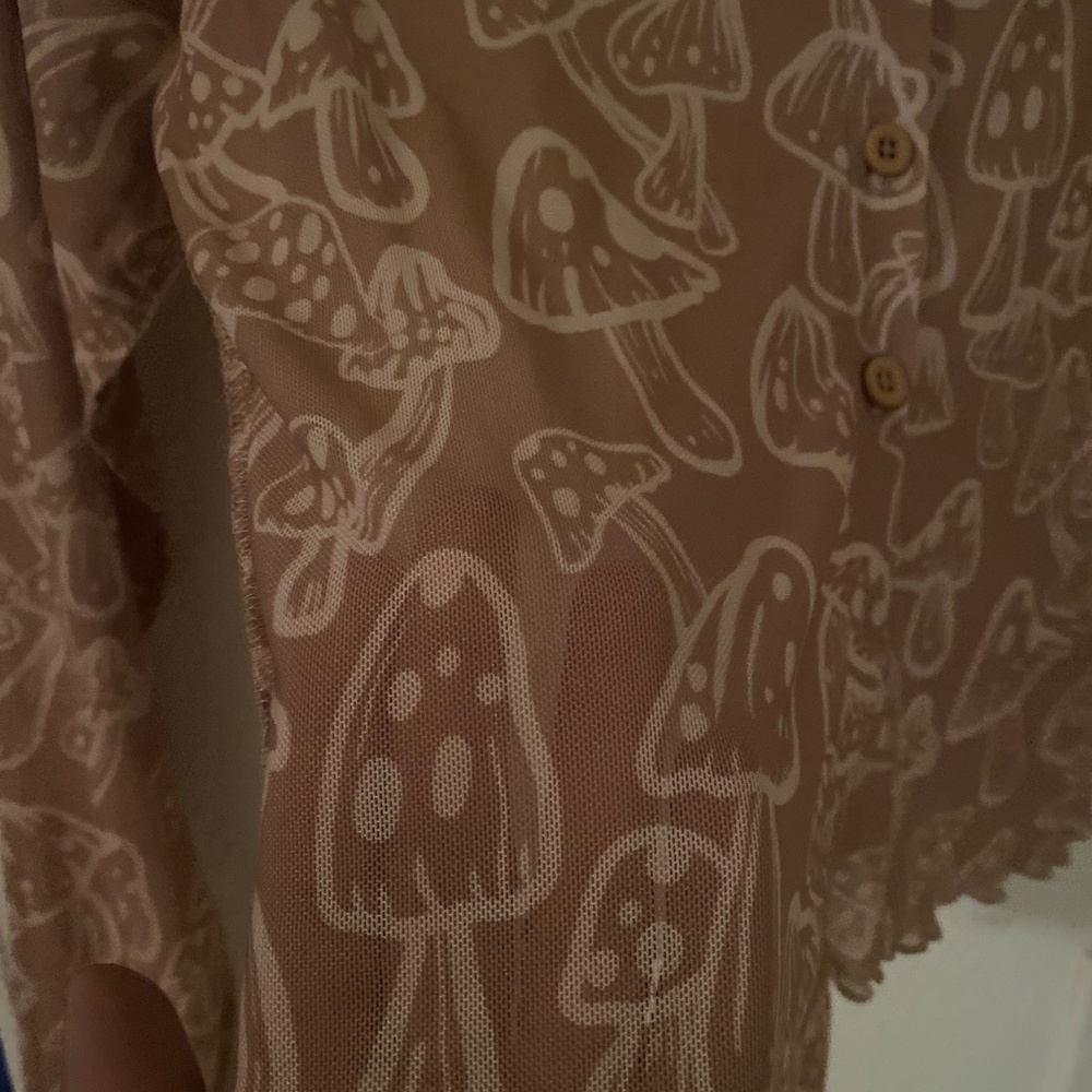 Motel Rocks Tan Sheer Top - Picture 4 of 5